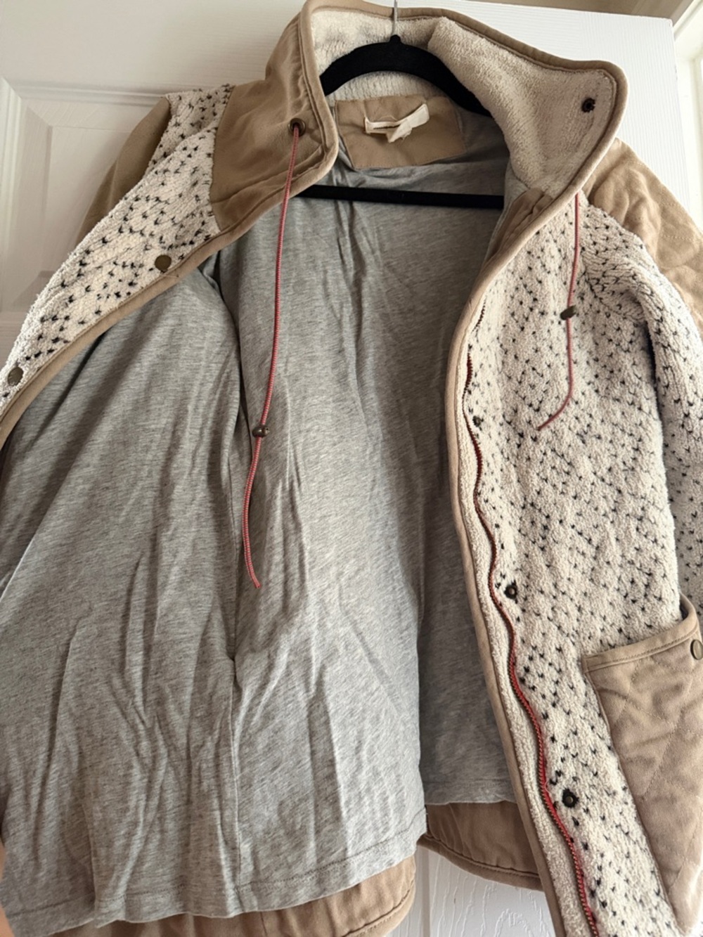 Sleeping on Snow Anthropologie Cream & Tan Contrast Women's Jacket - Picture 8 of 15